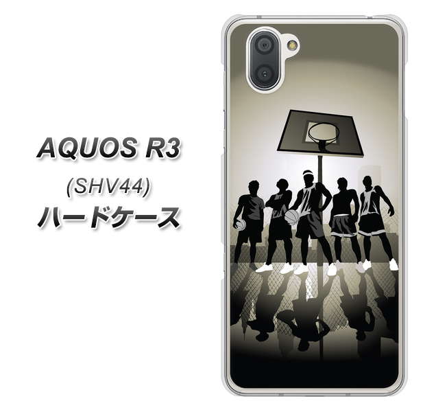au アクオス R3 SHV44 高画質仕上げ 背面印刷 ハードケース【389 クールバスケ】