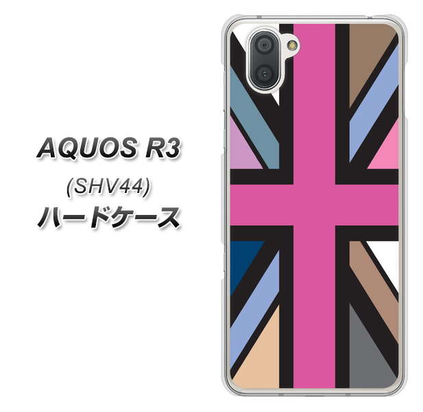 au アクオス R3 SHV44 高画質仕上げ 背面印刷 ハードケース【507 ユニオンジャック デスカラー】