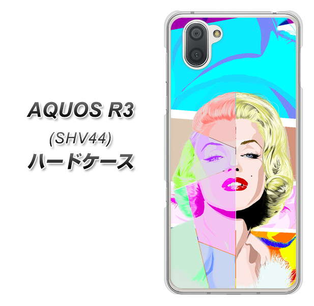 au アクオス R3 SHV44 高画質仕上げ 背面印刷 ハードケース【YJ210 マリリンモンローデザイン(C)】