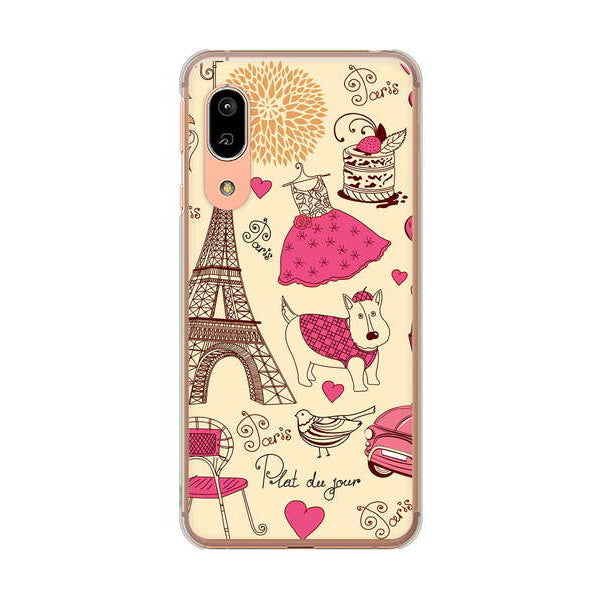 AQUOS sense3 SHV45 au 高画質仕上げ 背面印刷 ハードケース LOVE フランス