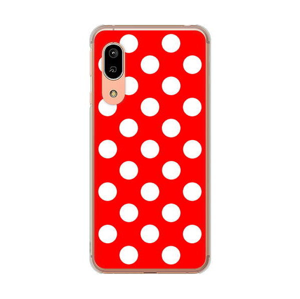 AQUOS sense3 SHV45 au 高画質仕上げ 背面印刷 ハードケース シンプル柄(水玉)