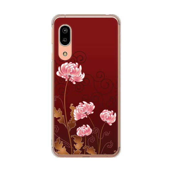 AQUOS sense3 SHV45 au 高画質仕上げ 背面印刷 ハードケース 【375 優美な菊】
