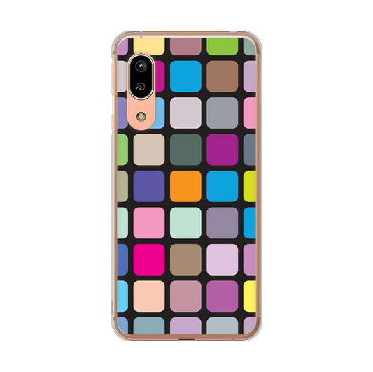 AQUOS sense3 SHV45 au 高画質仕上げ 背面印刷 ハードケース 【509 カラースクエア】