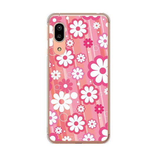 AQUOS sense3 SHV45 au 高画質仕上げ 背面印刷 ハードケース 【751 マーガレット(ピンク系)】