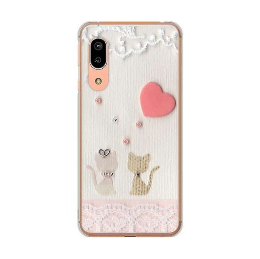 AQUOS sense3 SHV45 au 高画質仕上げ 背面印刷 ハードケース クラフト写真ネコ