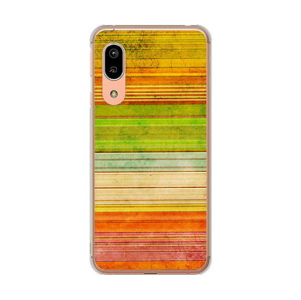 AQUOS sense3 SHV45 au 高画質仕上げ 背面印刷 ハードケース 【1324 ビンテージボーダー(色彩)】