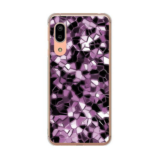 AQUOS sense3 SHV45 au 高画質仕上げ 背面印刷 ハードケース 【EK837 テクニカルミラーパープル】