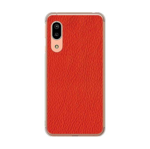 AQUOS sense3 SHV45 au 高画質仕上げ 背面印刷 ハードケース 【EK852 レザー風レッド】