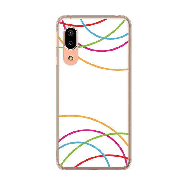 AQUOS sense3 SHV45 au 高画質仕上げ 背面印刷 ハードケース 【IB912 重なり合う曲線】
