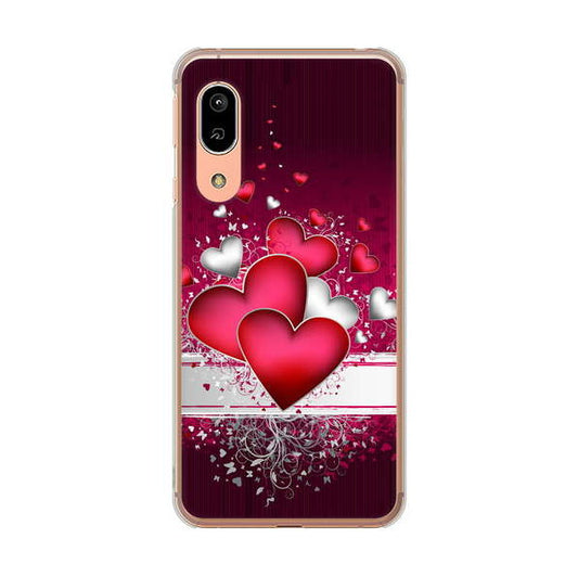 AQUOS sense3 SHV45 au 高画質仕上げ 背面印刷 ハードケース 【VA835 ハートの息吹】
