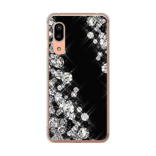AQUOS sense3 SHV45 au 高画質仕上げ 背面印刷 ハードケース 【VA871 ダイヤモンドフレーム】