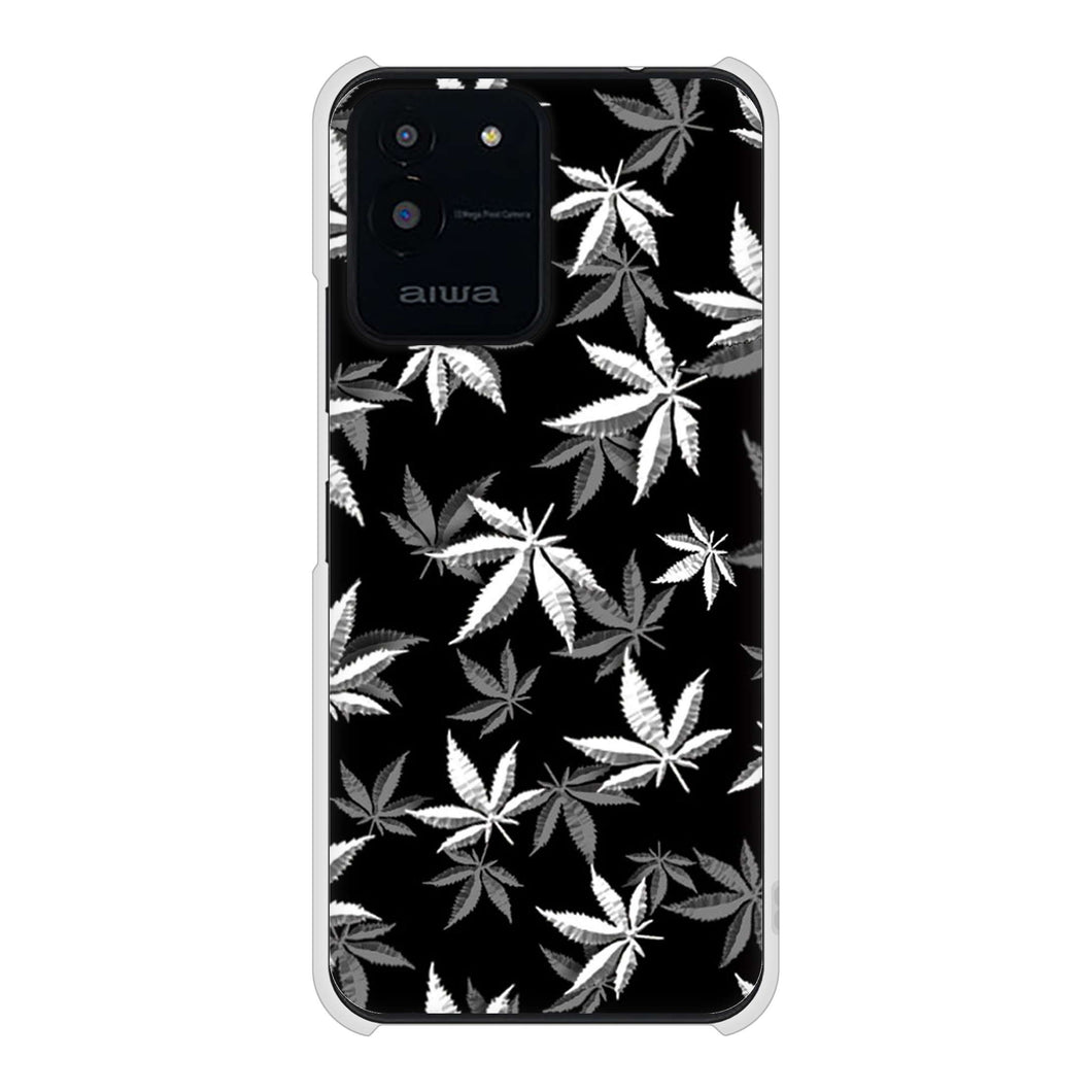 aiwa JA2-SMP0601 高画質仕上げ 背面印刷 ハードケース 【064 モノトーン大麻ブラック】
