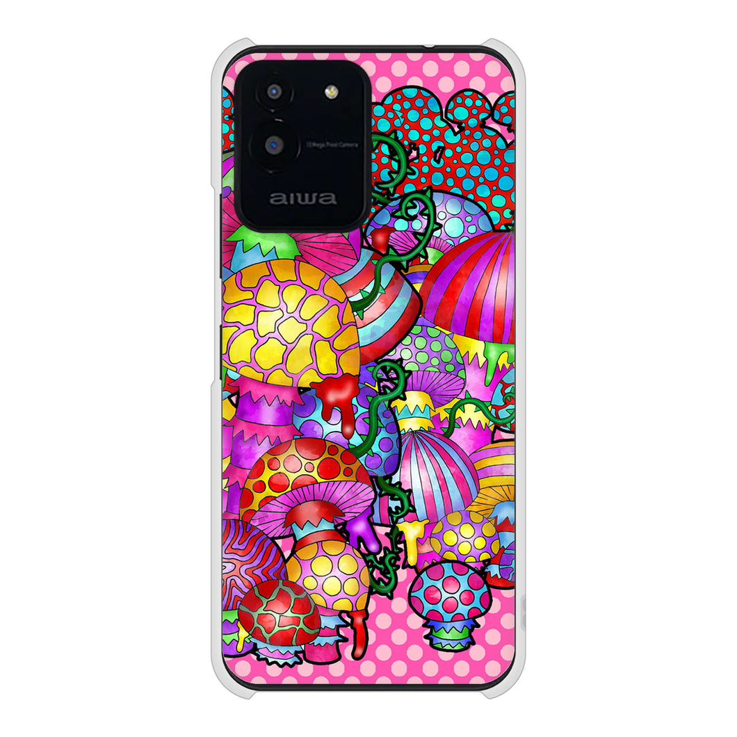 aiwa JA2-SMP0601 高画質仕上げ 背面印刷 ハードケースむかいあぐる きのこ