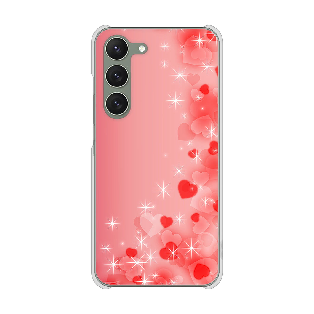 Galaxy S23 SM-S911C 楽天モバイル 高画質仕上げ 背面印刷 ハードケース【003 ハート色の夢】