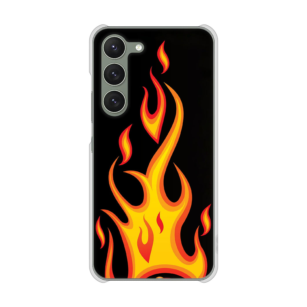 Galaxy S23 SM-S911C 楽天モバイル 高画質仕上げ 背面印刷 ハードケース【010 ファイヤー】