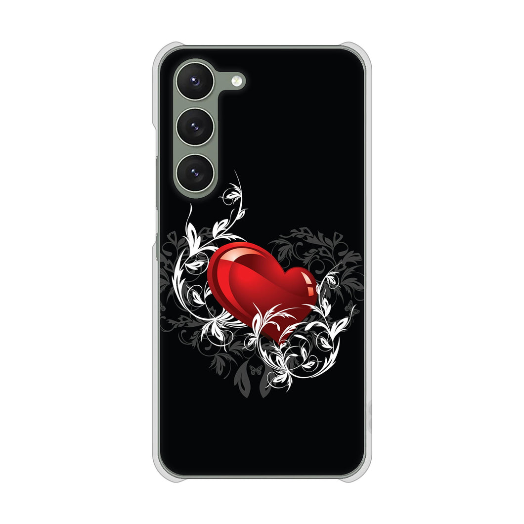 Galaxy S23 SM-S911C 楽天モバイル 高画質仕上げ 背面印刷 ハードケース【032 クリスタルハート】