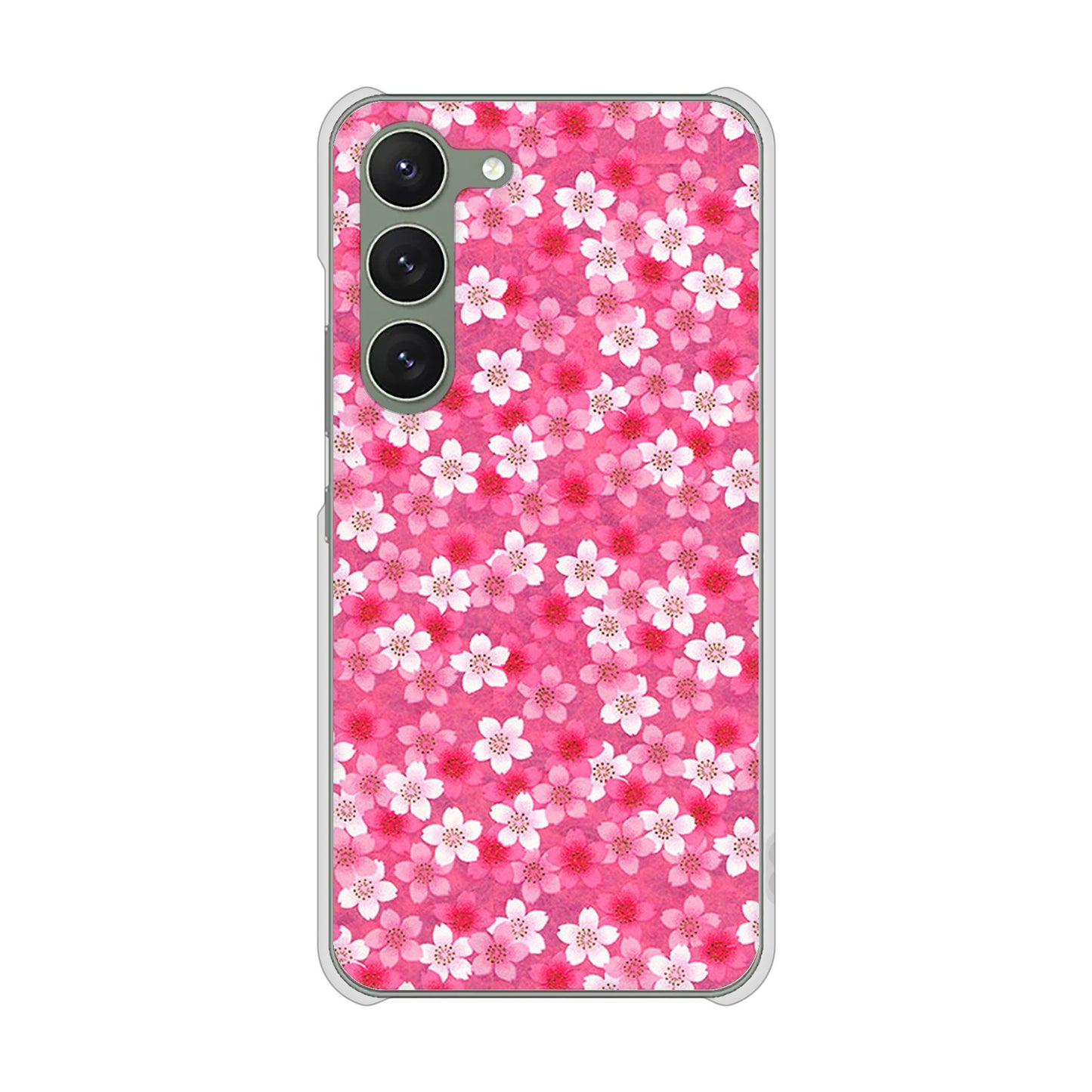 Galaxy S23 SM-S911C 楽天モバイル 高画質仕上げ 背面印刷 ハードケース【065 さくら】