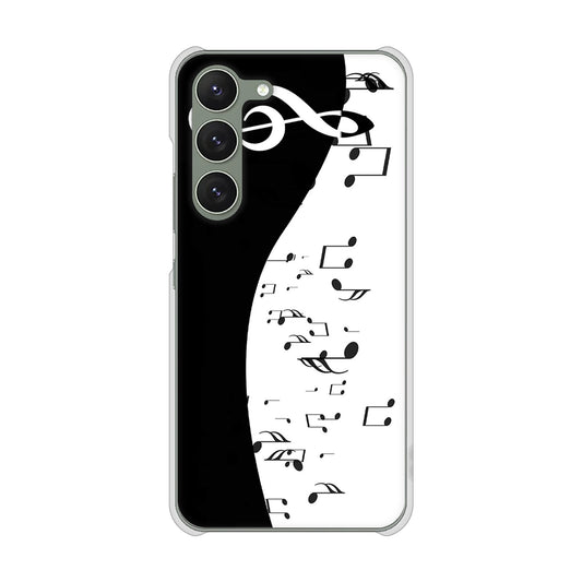 Galaxy S23 SM-S911C 楽天モバイル 高画質仕上げ 背面印刷 ハードケース【114 モノトーンのリズム】