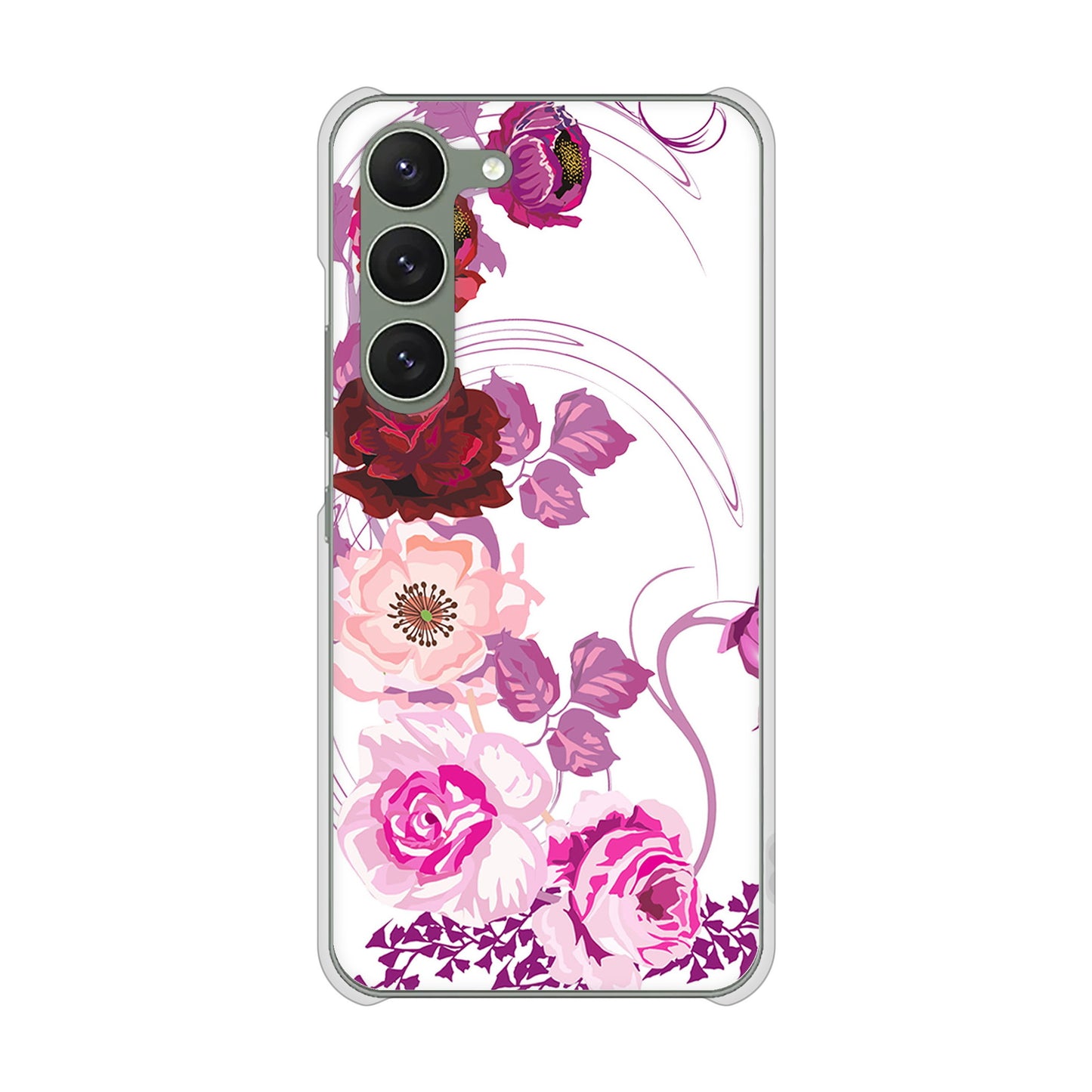 Galaxy S23 SM-S911C 楽天モバイル 高画質仕上げ 背面印刷 ハードケース【116 6月のバラ】