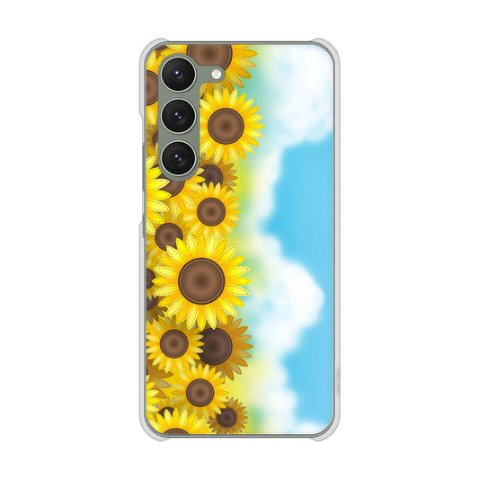 Galaxy S23 SM-S911C 楽天モバイル 高画質仕上げ 背面印刷 ハードケース【148 ひまわり畑】
