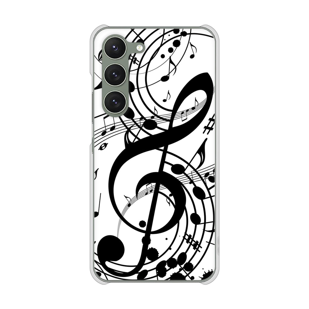Galaxy S23 SM-S911C 楽天モバイル 高画質仕上げ 背面印刷 ハードケース【260 あふれる音符】
