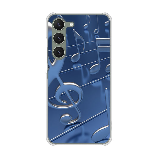 Galaxy S23 SM-S911C 楽天モバイル 高画質仕上げ 背面印刷 ハードケース【286 3D 音符】