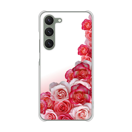 Galaxy S23 SM-S911C 楽天モバイル 高画質仕上げ 背面印刷 ハードケース【299 薔薇の壁】