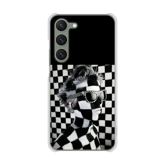 Galaxy S23 SM-S911C 楽天モバイル 高画質仕上げ 背面印刷 ハードケース【357 bk&wh】