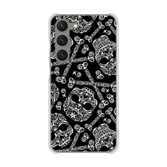Galaxy S23 SM-S911C 楽天モバイル 高画質仕上げ 背面印刷 ハードケース【363 ドクロの刺青】