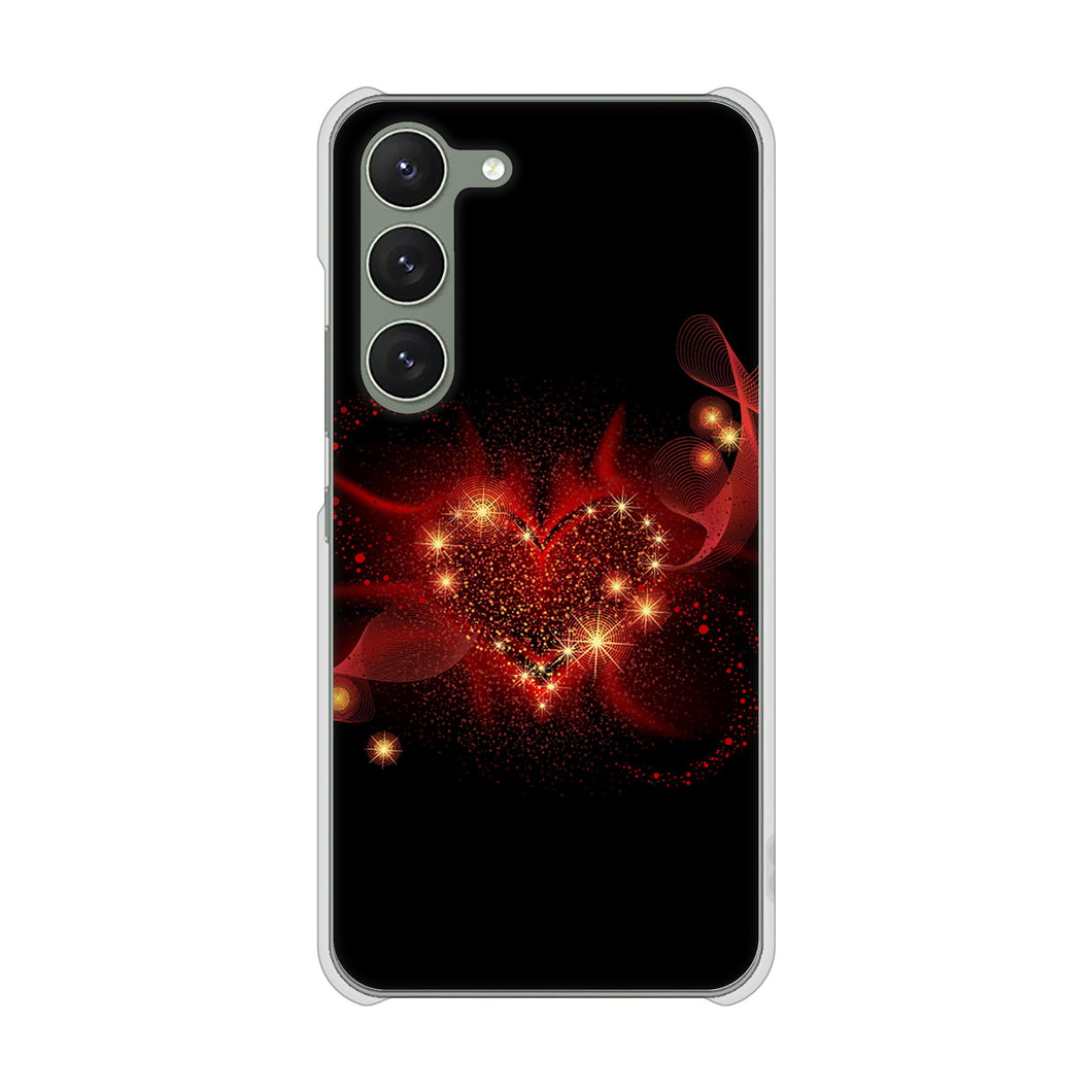 Galaxy S23 SM-S911C 楽天モバイル 高画質仕上げ 背面印刷 ハードケースきらめきハート