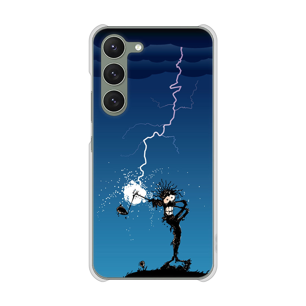 Galaxy S23 SM-S911C 楽天モバイル 高画質仕上げ 背面印刷 ハードケース【417 ゴルファーの苦難】