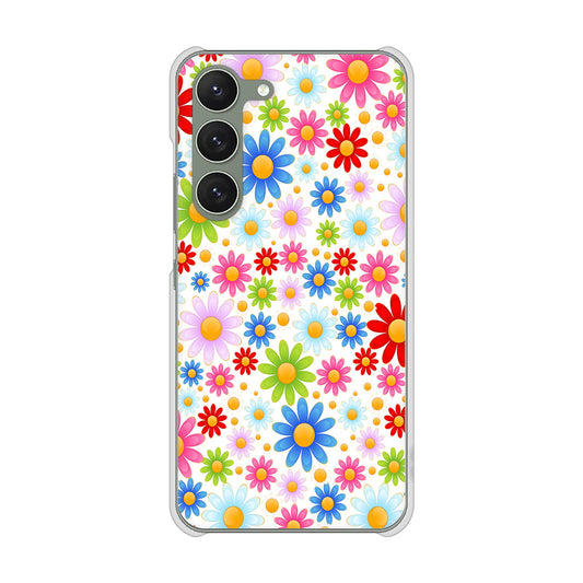 Galaxy S23 SM-S911C 楽天モバイル 高画質仕上げ 背面印刷 ハードケース【606 マーガレット】