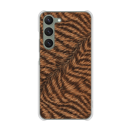 Galaxy S23 SM-S911C 楽天モバイル 高画質仕上げ 背面印刷 ハードケース【688 リアルなトラ柄】