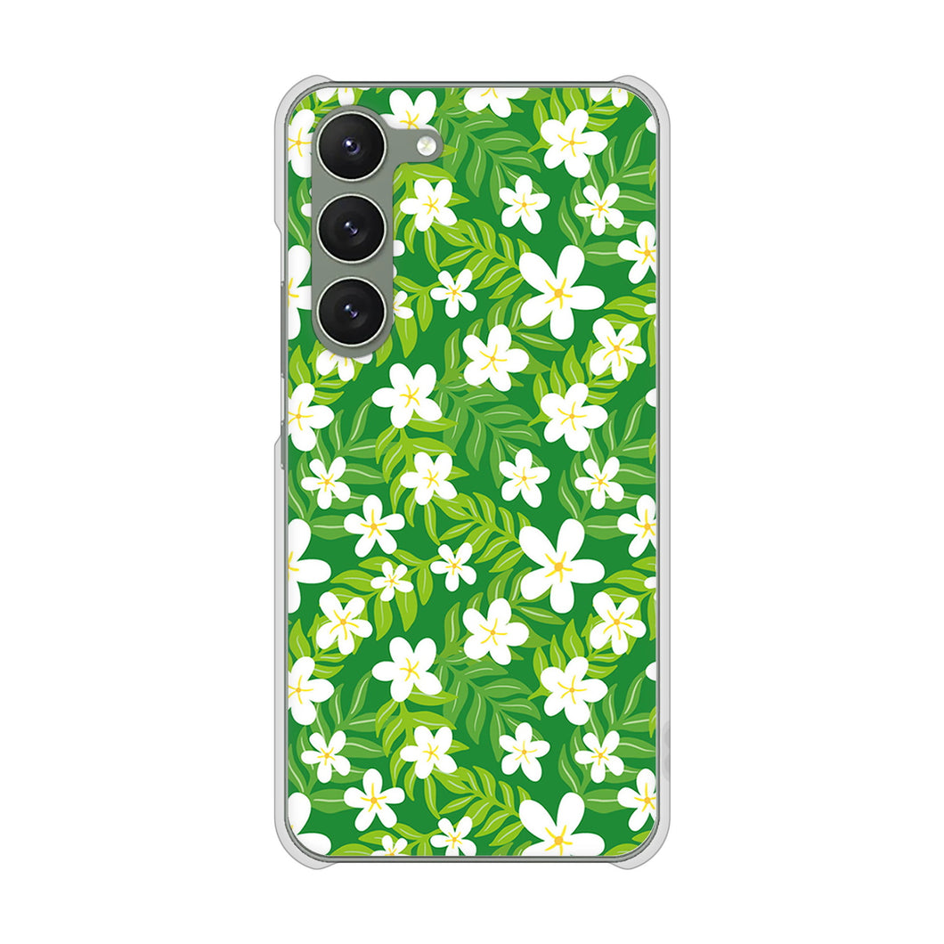 Galaxy S23 SM-S911C 楽天モバイル 高画質仕上げ 背面印刷 ハードケース【760 ジャスミンの花畑】