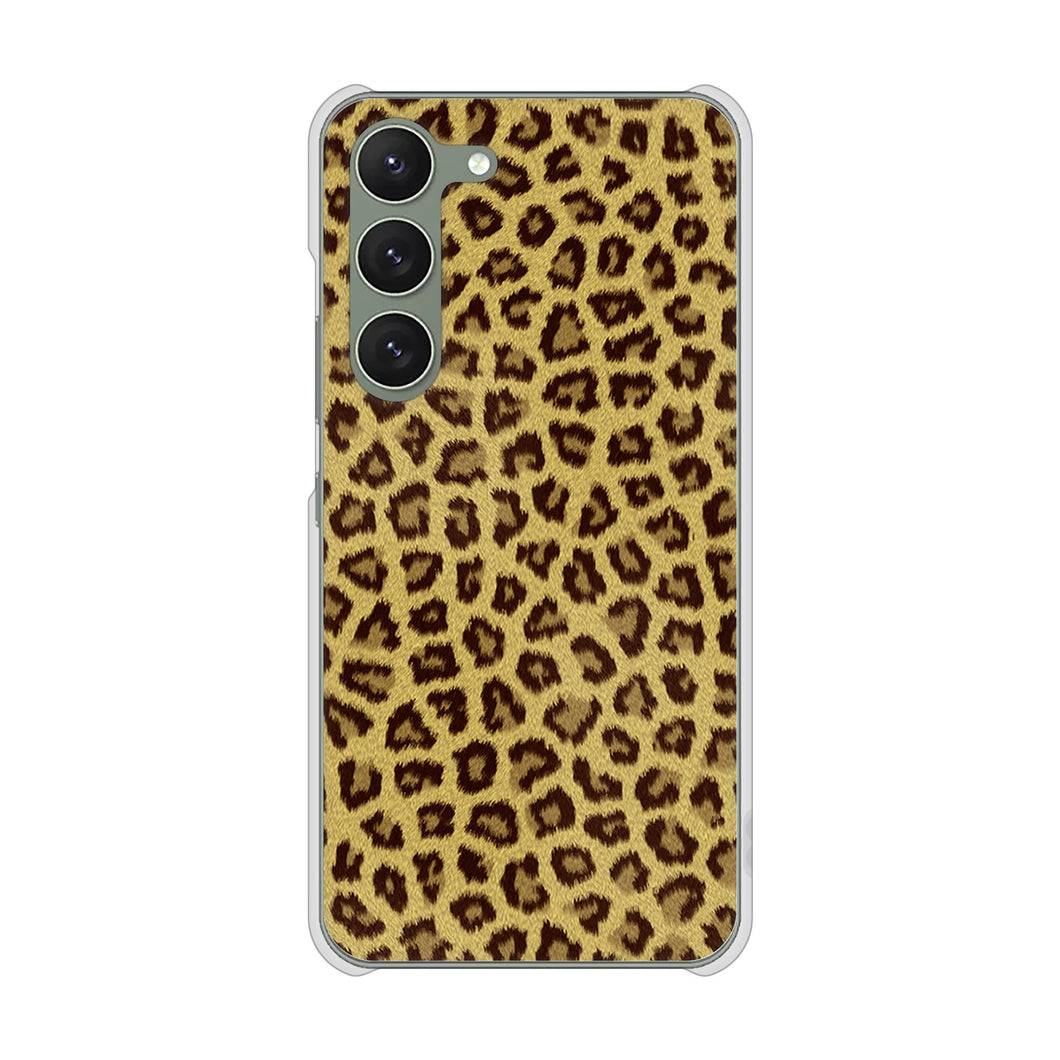 Galaxy S23 SM-S911C 楽天モバイル 高画質仕上げ 背面印刷 ハードケースヒョウ柄ベーシックS