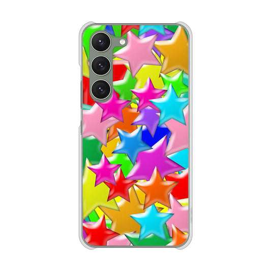 Galaxy S23 SM-S911C 楽天モバイル 高画質仕上げ 背面印刷 ハードケース【1293 ランダムスター】