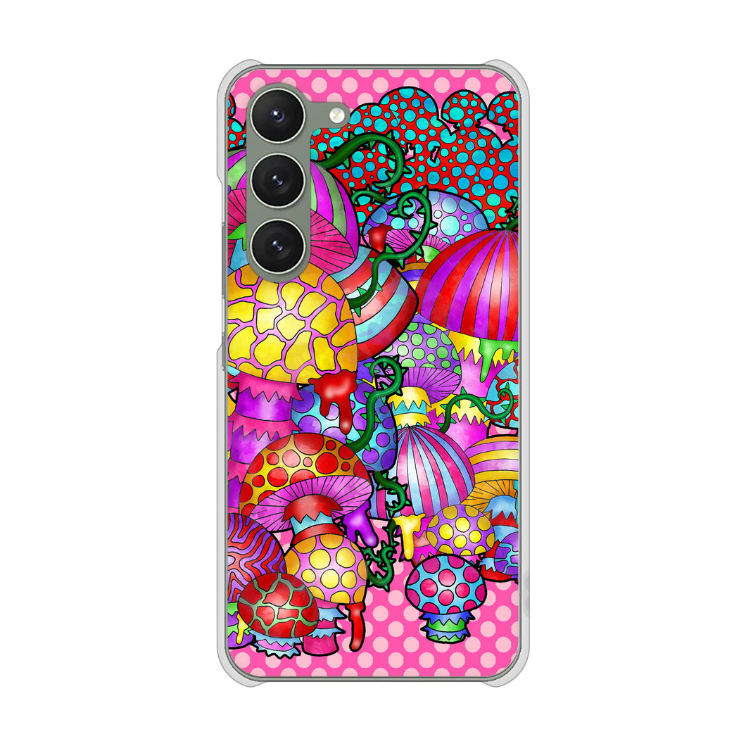 Galaxy S23 SM-S911C 楽天モバイル 高画質仕上げ 背面印刷 ハードケースきのこ