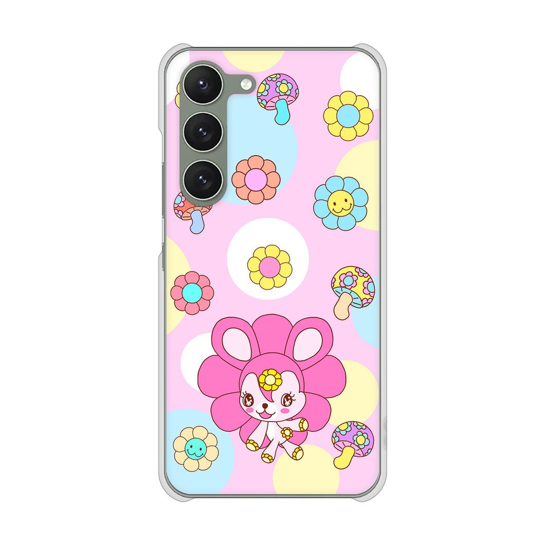 Galaxy S23 SM-S911C 楽天モバイル 高画質仕上げ 背面印刷 ハードケースフラワーうさぎのフラッピョン