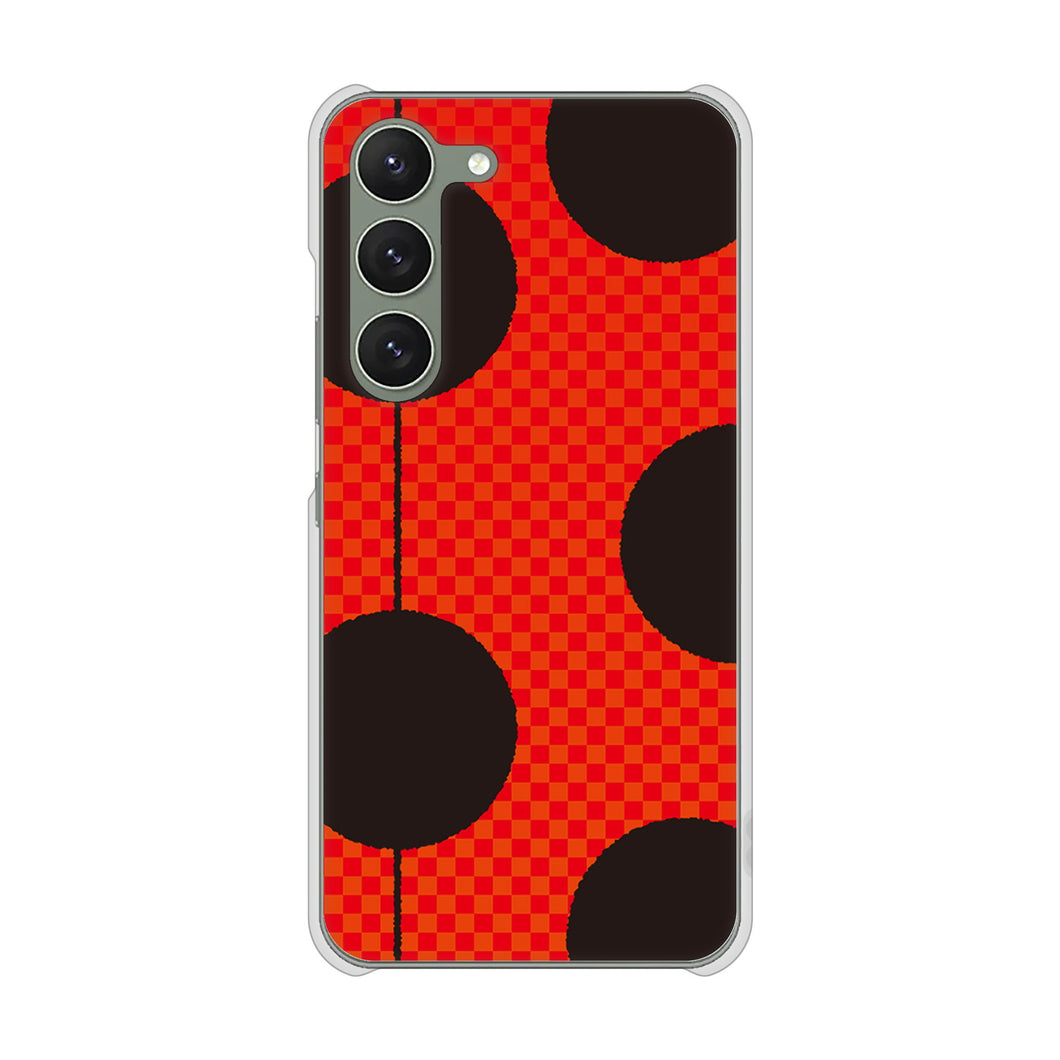 Galaxy S23 SM-S911C 楽天モバイル 高画質仕上げ 背面印刷 ハードケース【IB906 てんとうむしのシンプル】