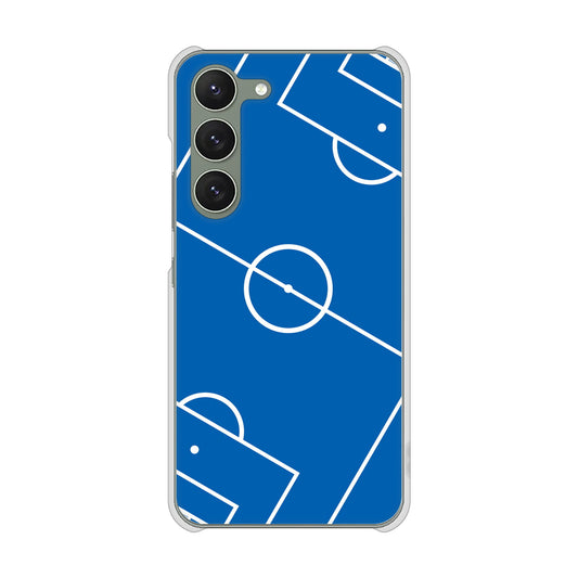 Galaxy S23 SM-S911C 楽天モバイル 高画質仕上げ 背面印刷 ハードケース【IB922 SOCCER_ピッチ】