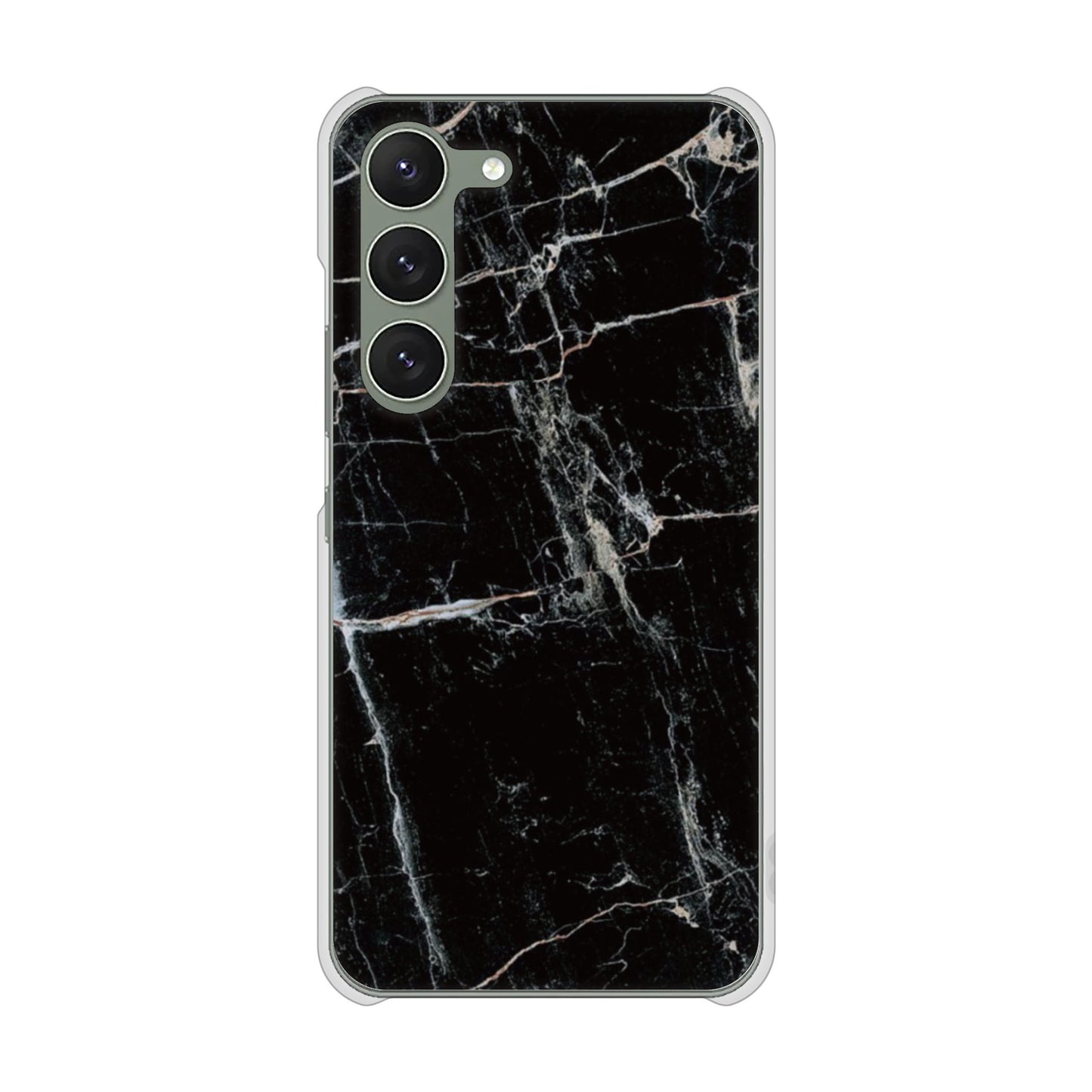 Galaxy S23 SM-S911C 楽天モバイル 高画質仕上げ 背面印刷 ハードケース大理石BK