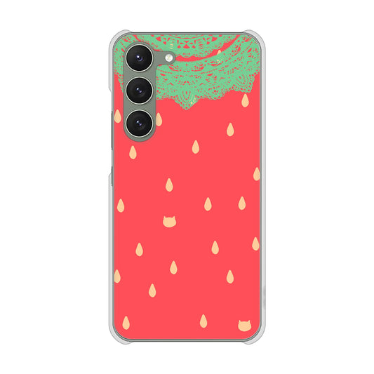 Galaxy S23 SM-S911C 楽天モバイル 高画質仕上げ 背面印刷 ハードケース【MI800 strawberry ストロベリー】