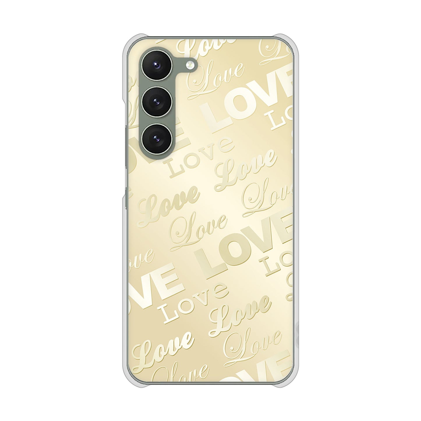 Galaxy S23 SM-S911C 楽天モバイル 高画質仕上げ 背面印刷 ハードケースエンボス風LOVEリンク