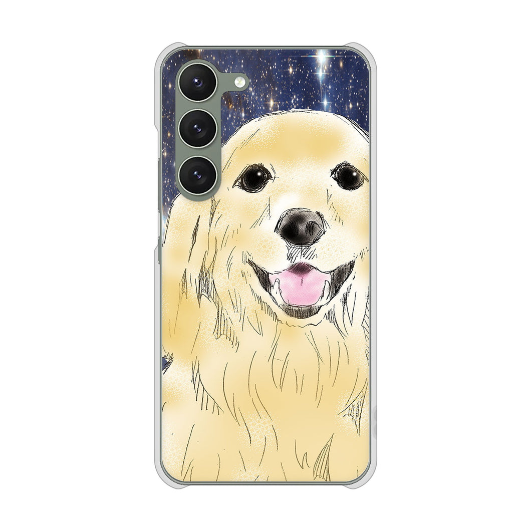 Galaxy S23 SM-S911C 楽天モバイル 高画質仕上げ 背面印刷 ハードケースゴールデンレトリバー