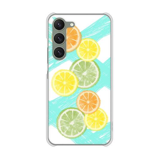 Galaxy S23 SM-S911C 楽天モバイル 高画質仕上げ 背面印刷 ハードケース【YJ183 オレンジライム】