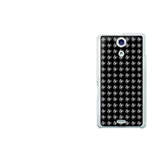 docomo エクスペリアA(エース)SO-04E 高画質仕上げ 背面印刷 ハードケース【787 シンプル柄BKローズBK】