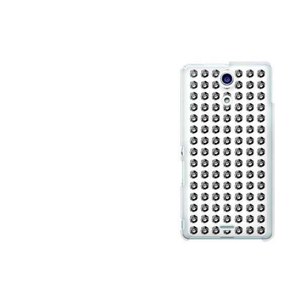 docomo エクスペリアA(エース)SO-04E 高画質仕上げ 背面印刷 ハードケース【788 マイクロシンプル柄BKローズWH】