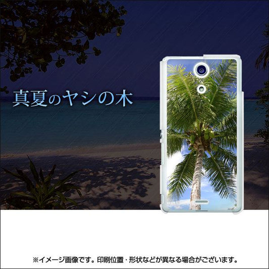 docomo エクスペリアA(エース)SO-04E 高画質仕上げ 背面印刷 ハードケース【EK843 真夏のヤシの木】