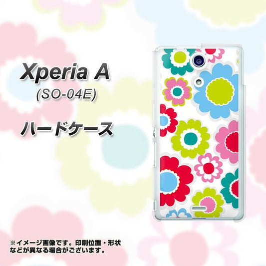 docomo エクスペリアA(エース)SO-04E 高画質仕上げ 背面印刷 ハードケース【SC827 ピクニックフラワー】