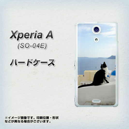 docomo エクスペリアA(エース)SO-04E 高画質仕上げ 背面印刷 ハードケース【VA805 ネコと地中海】
